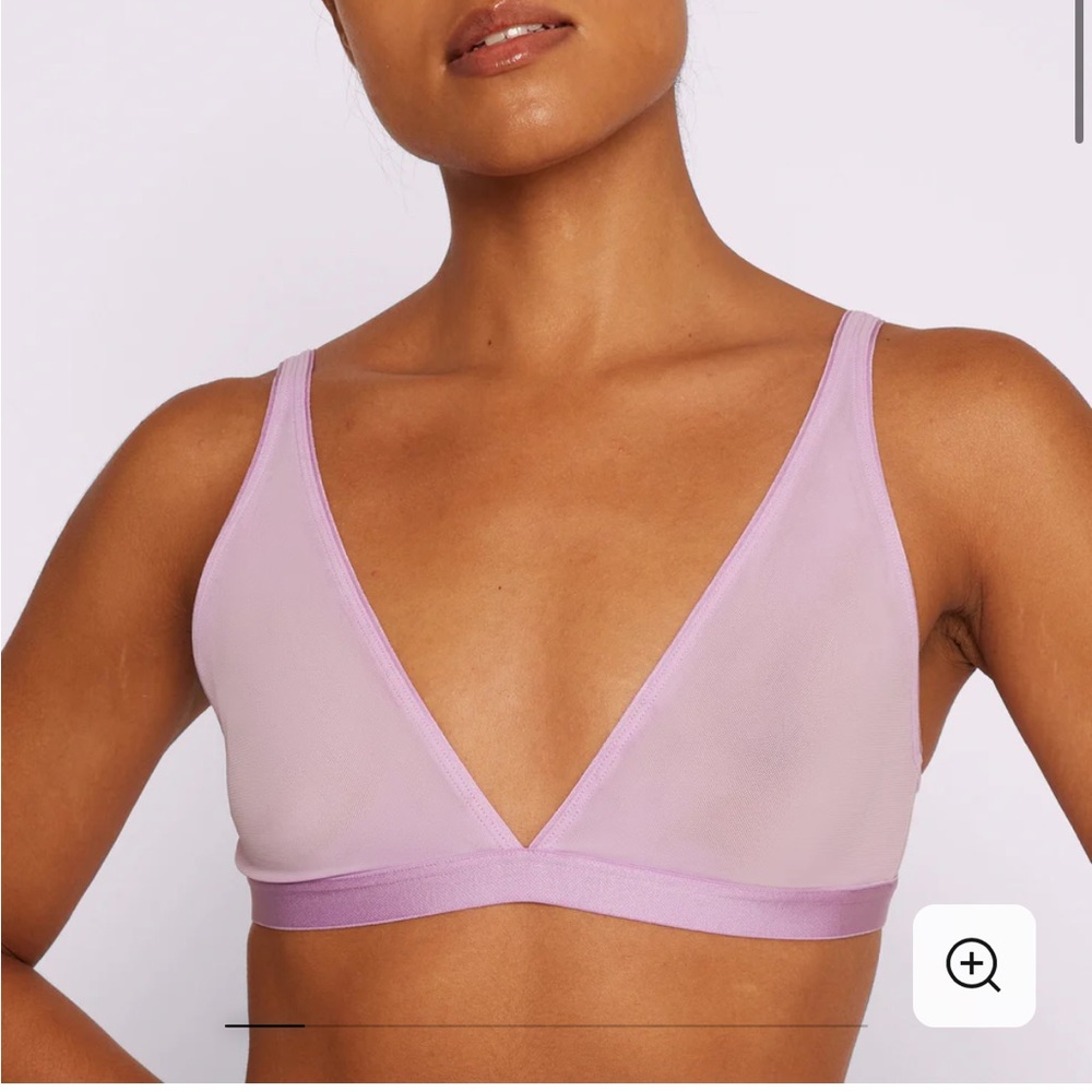 Parade silky mesh plunge bralette